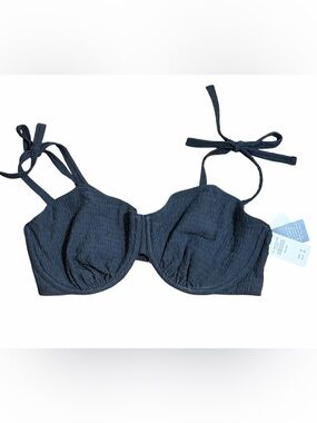 Abercrombie & Fitch Curve Love Bikini Top Black Medium 36DD NWT